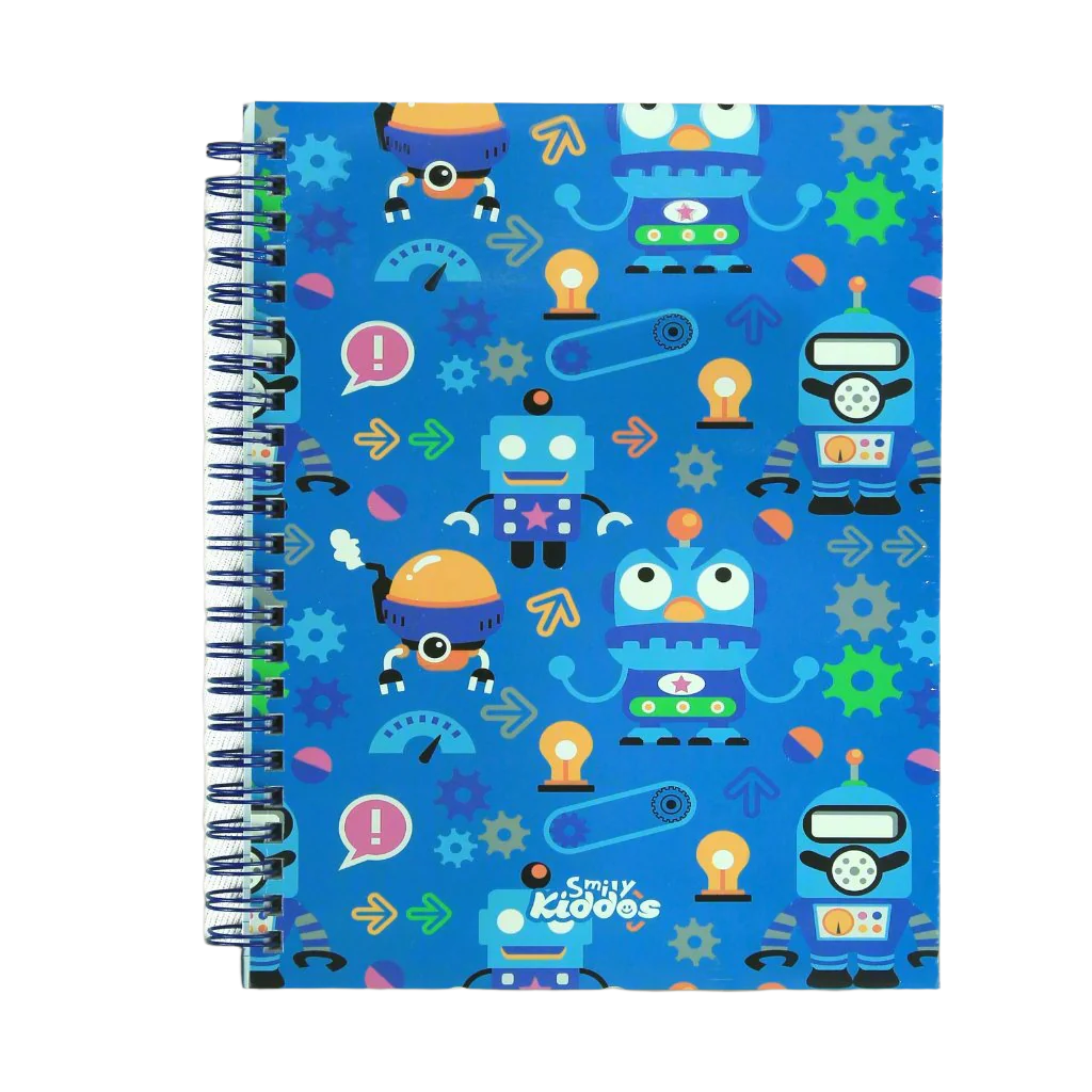 Smily A5 Lined Notebook Blue