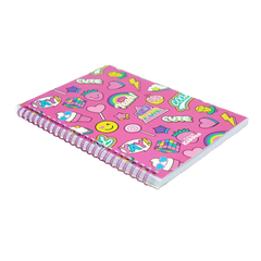 Smily A5 Lined Notebook Pink