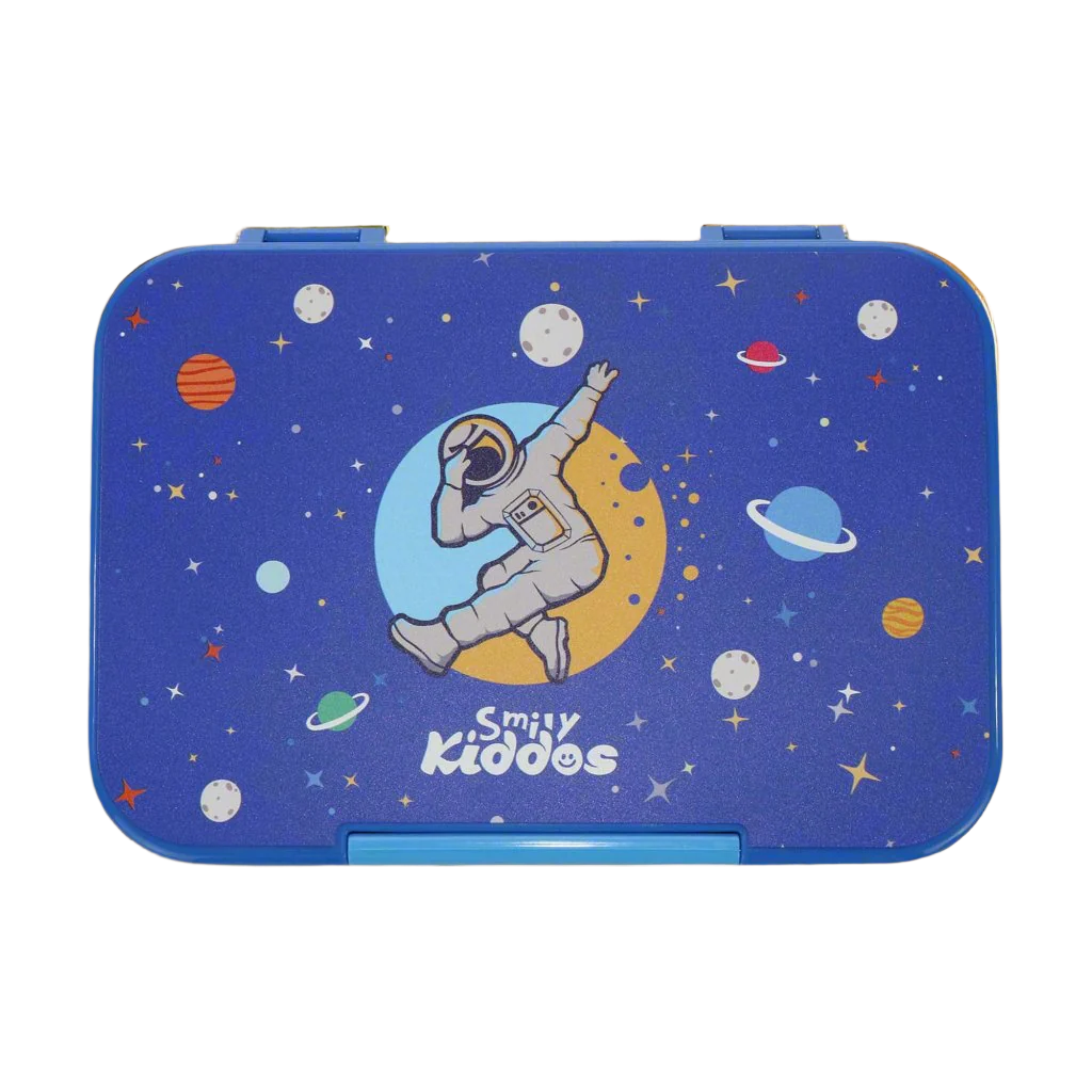Space Theme Lunch Combo 3-in-1 Pack (Lunch Bag, Lunch Box & Water Bottle) - Blue