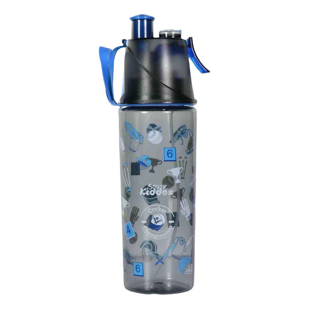 Smily Kiddos Sports Water Bottle Cricket Theme