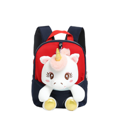 Smily Kiddos Unicorn Plush Backpack Combo – Purple & Red | Buy 1 Get 1