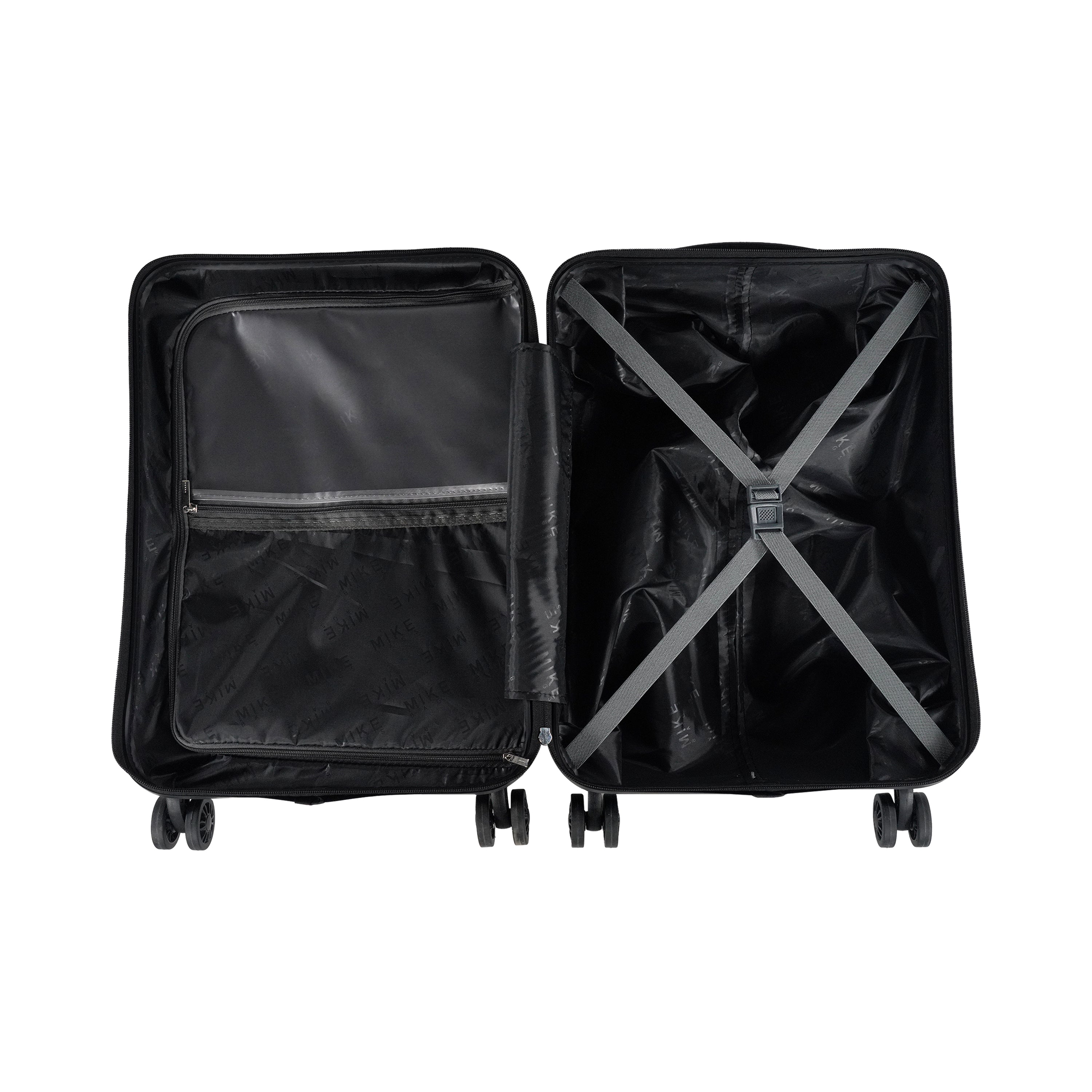 Mike Nova Hard Case Trolley Bag – Black (39 Litres)