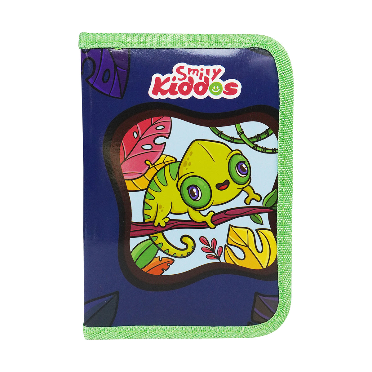 Smily Kiddos Stationery Case – Chameleon Jungle Theme (Includes Stationery)