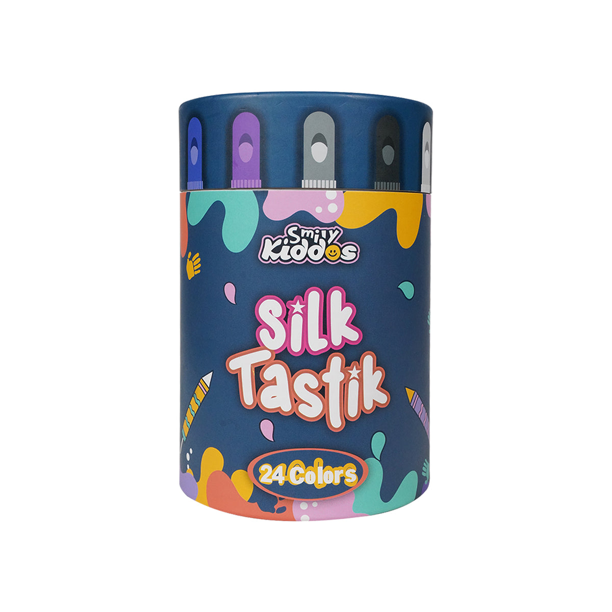 Smily Kiddos Silky Crayons – 24 Vibrant Colors | Premium Art Set for Kids