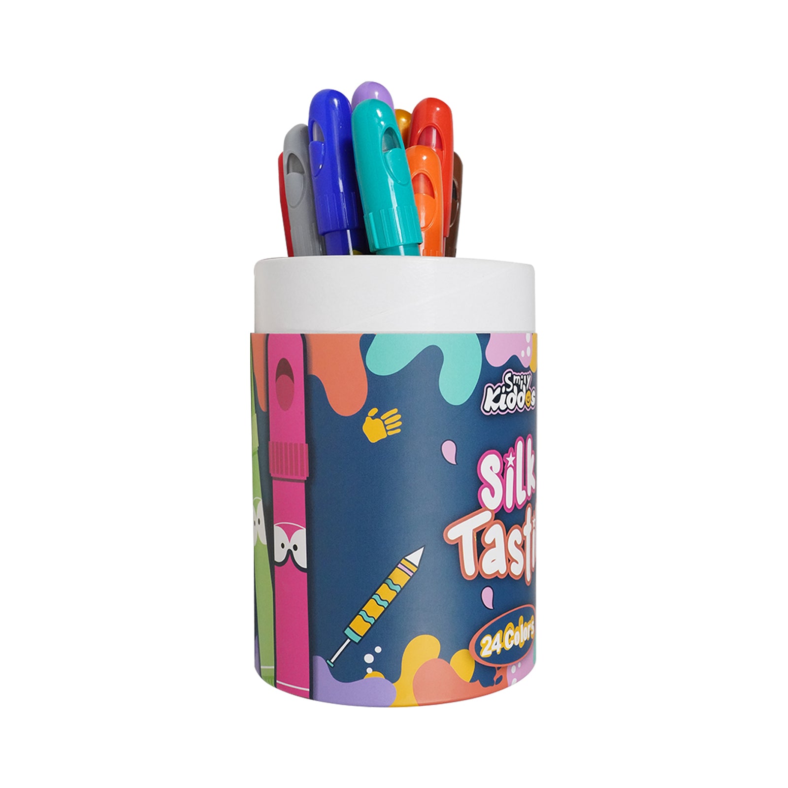 Smily Kiddos Silky Crayons – 24 Vibrant Colors | Premium Art Set for Kids