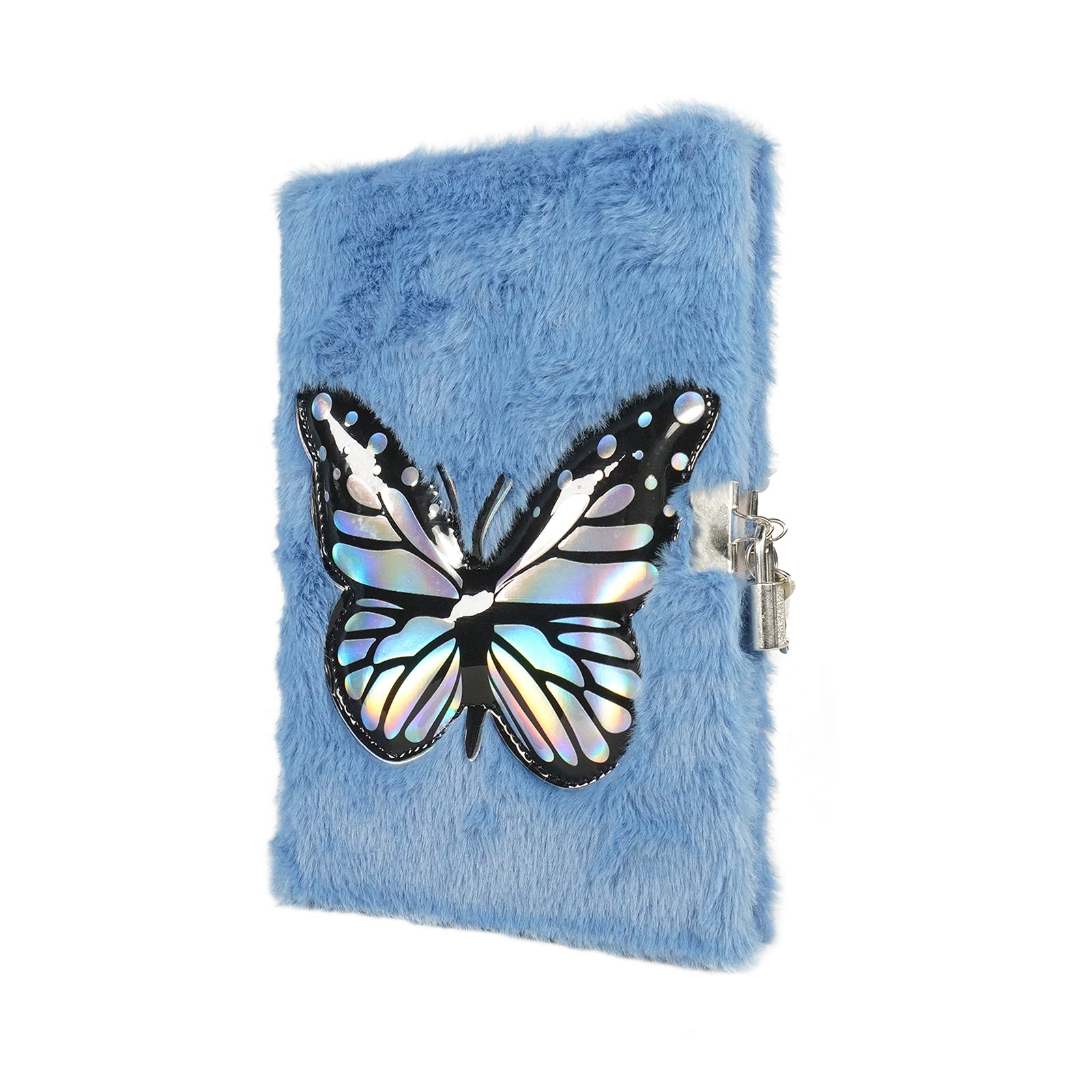 Smily Kiddos Butterfly Plush Lockable Notebook - Blue