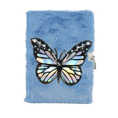 Smily Kiddos Butterfly Plush Lockable Notebook - Blue
