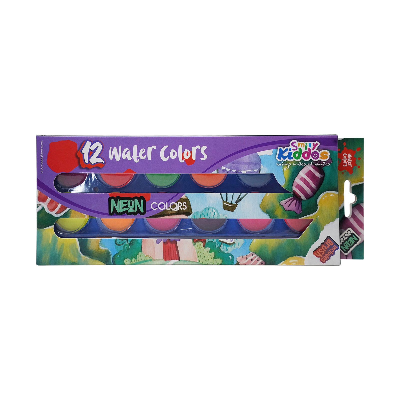 Smily Kiddos Creative Neon Paint Set – 12 Vibrant Colors Candy Theme