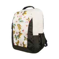 Mike Flora Backpack - White | 48L School Bag with Rain Cover