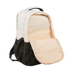 Mike Flora Backpack - White | 48L School Bag with Rain Cover