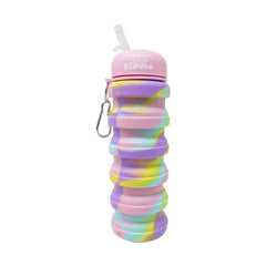 Smily Kiddos Collapsible Silicone Water Bottle – Camouflage Pink 550 mL