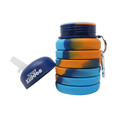 Smily Kiddos Collapsible Silicone Water Bottle – Camouflage Orange 550 mL
