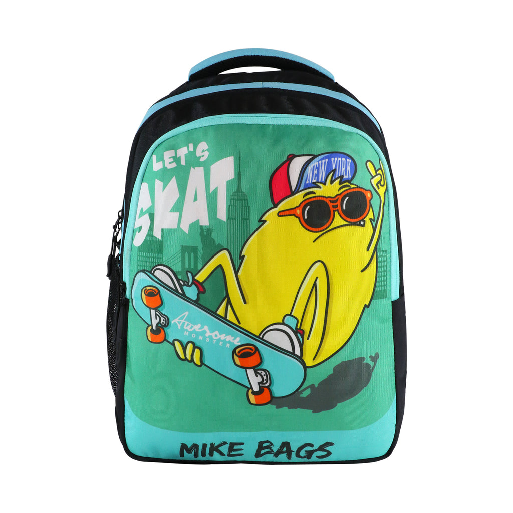 MIKE BAGS Junior School Bag  -  Skater Dude  LxWxH : 42 X 30 X 12 CM
