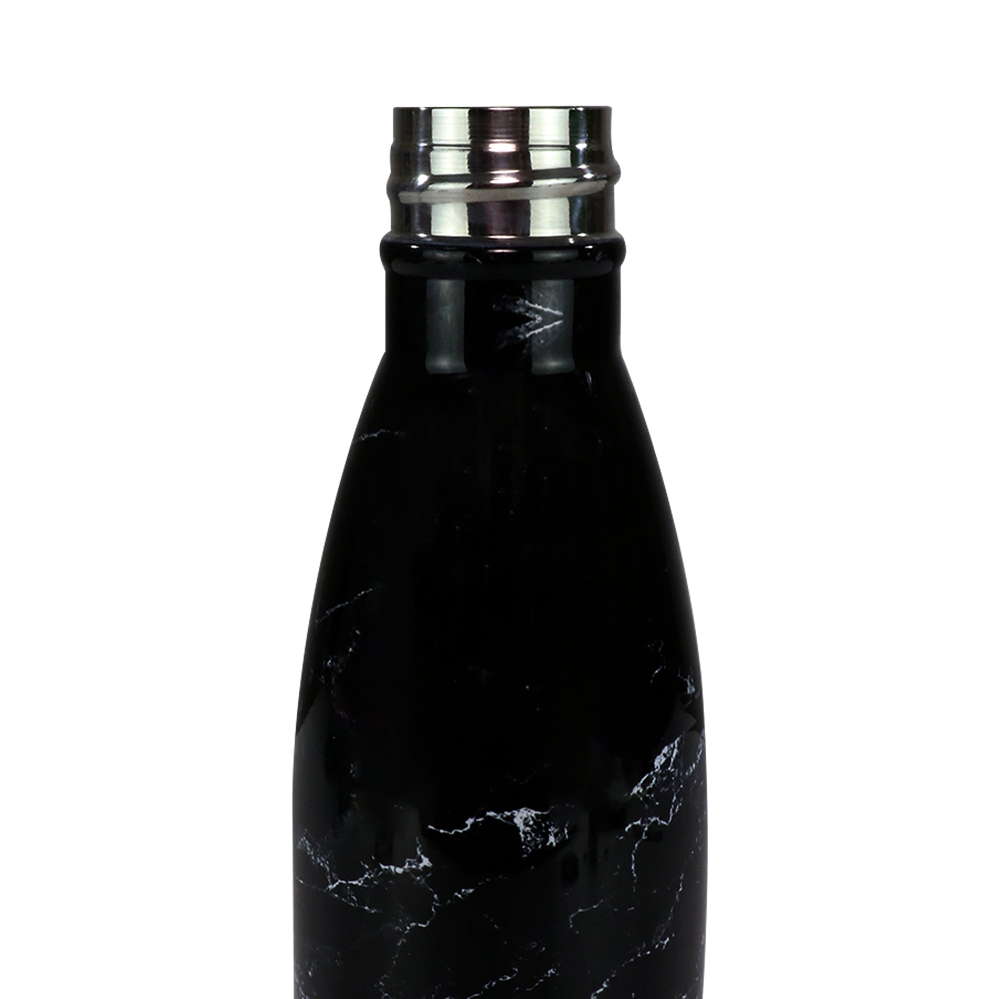 Smily Kiddos 500 ML Stainless Steel Water Bottle -  Marble Print Black