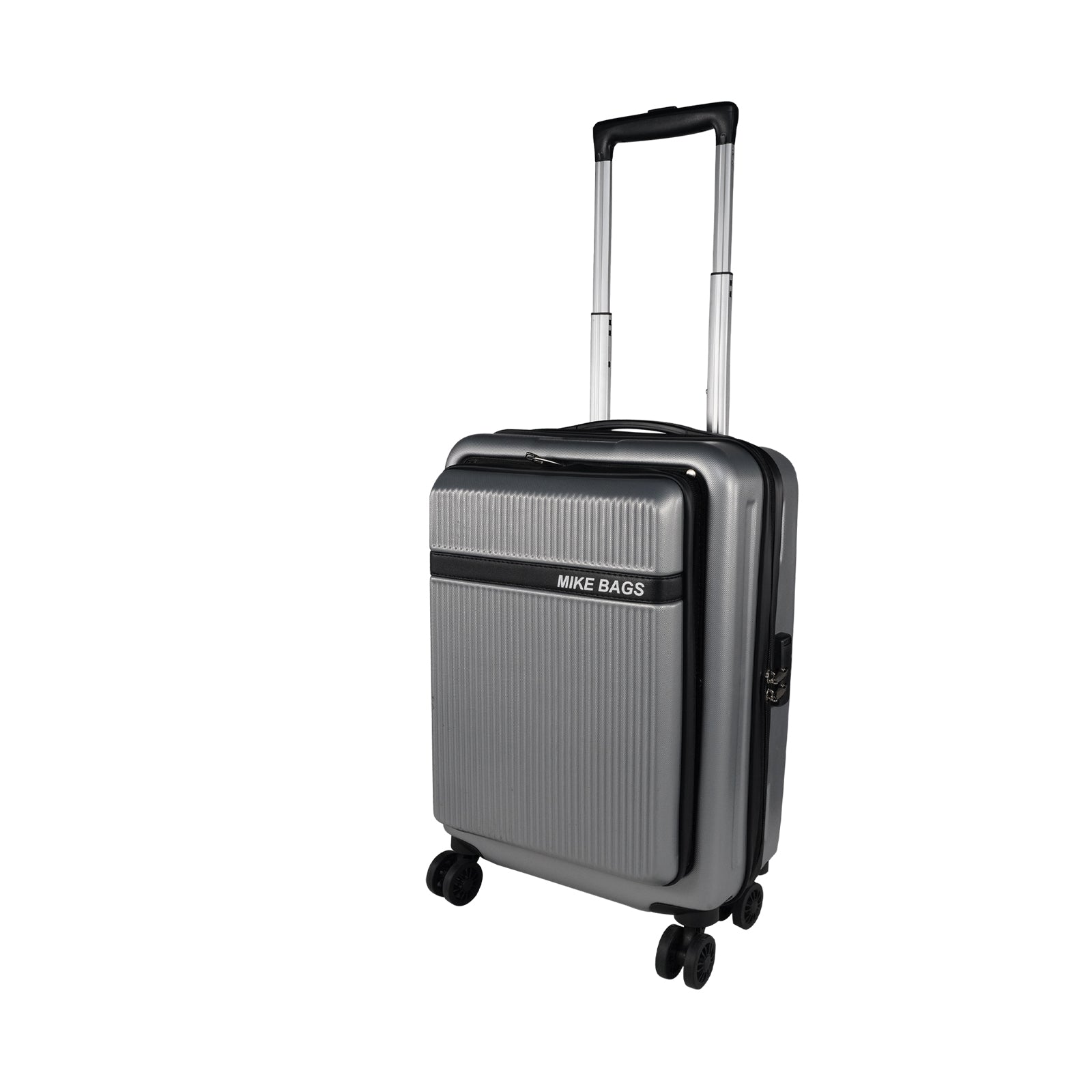 Mike Nova Hard Case Trolley Bag – Sleek Silver(39 Litres)