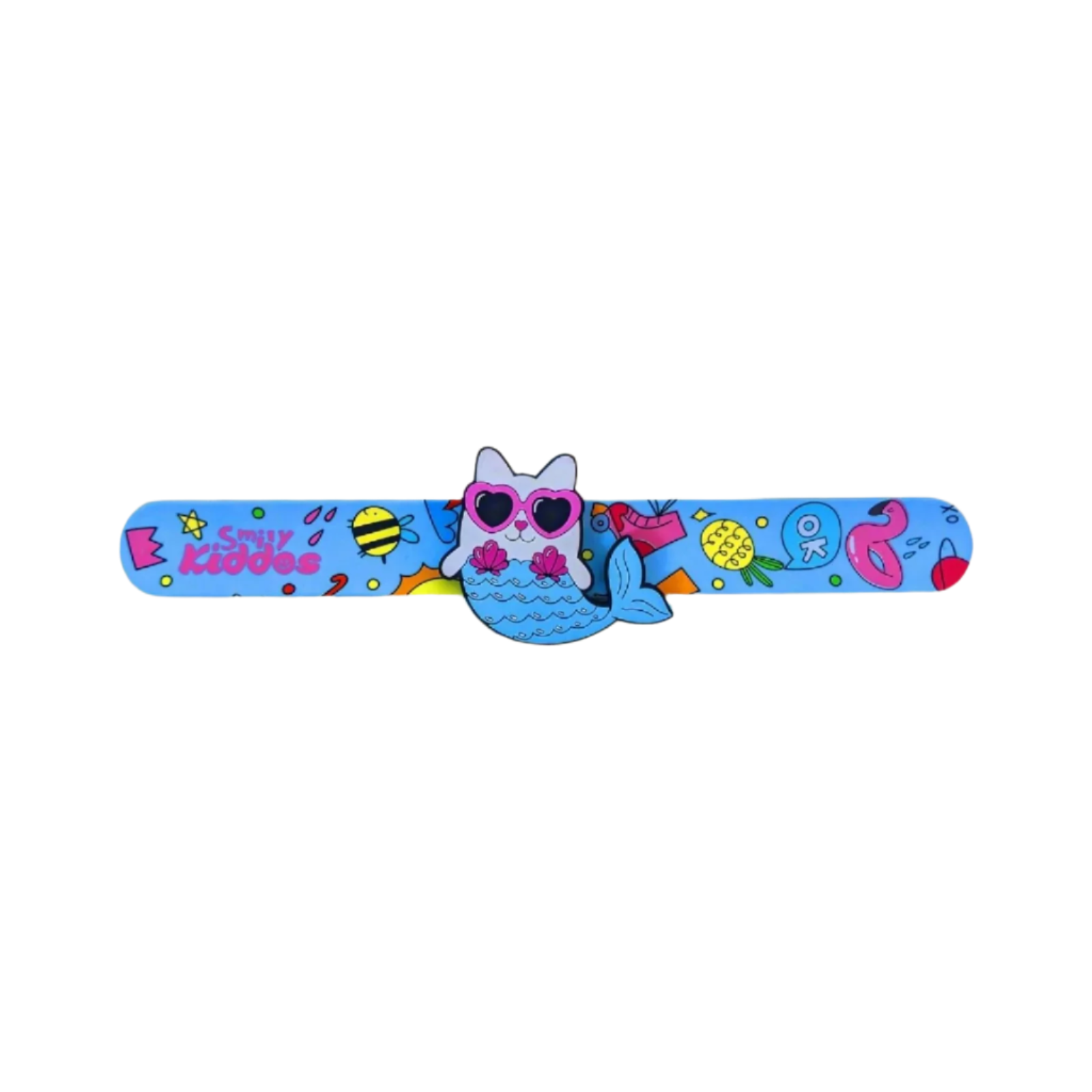 Smily Kiddos Fancy Slap band Mermaid Cat Theme - Light Blue