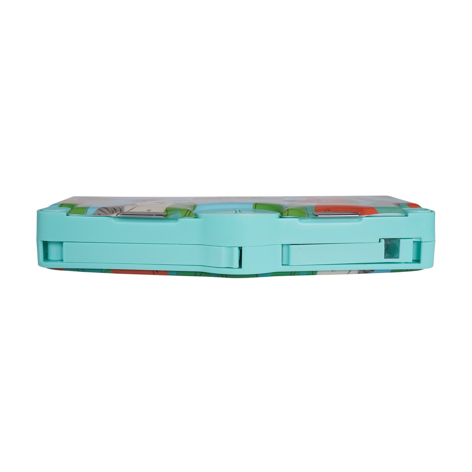 Smily Kiddos Pop-Out Pencil Box for Kids | Animal Friends Theme (Teal)