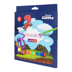 Smily Kiddos Erasable Plastic Color Pencils – Pack of 24
