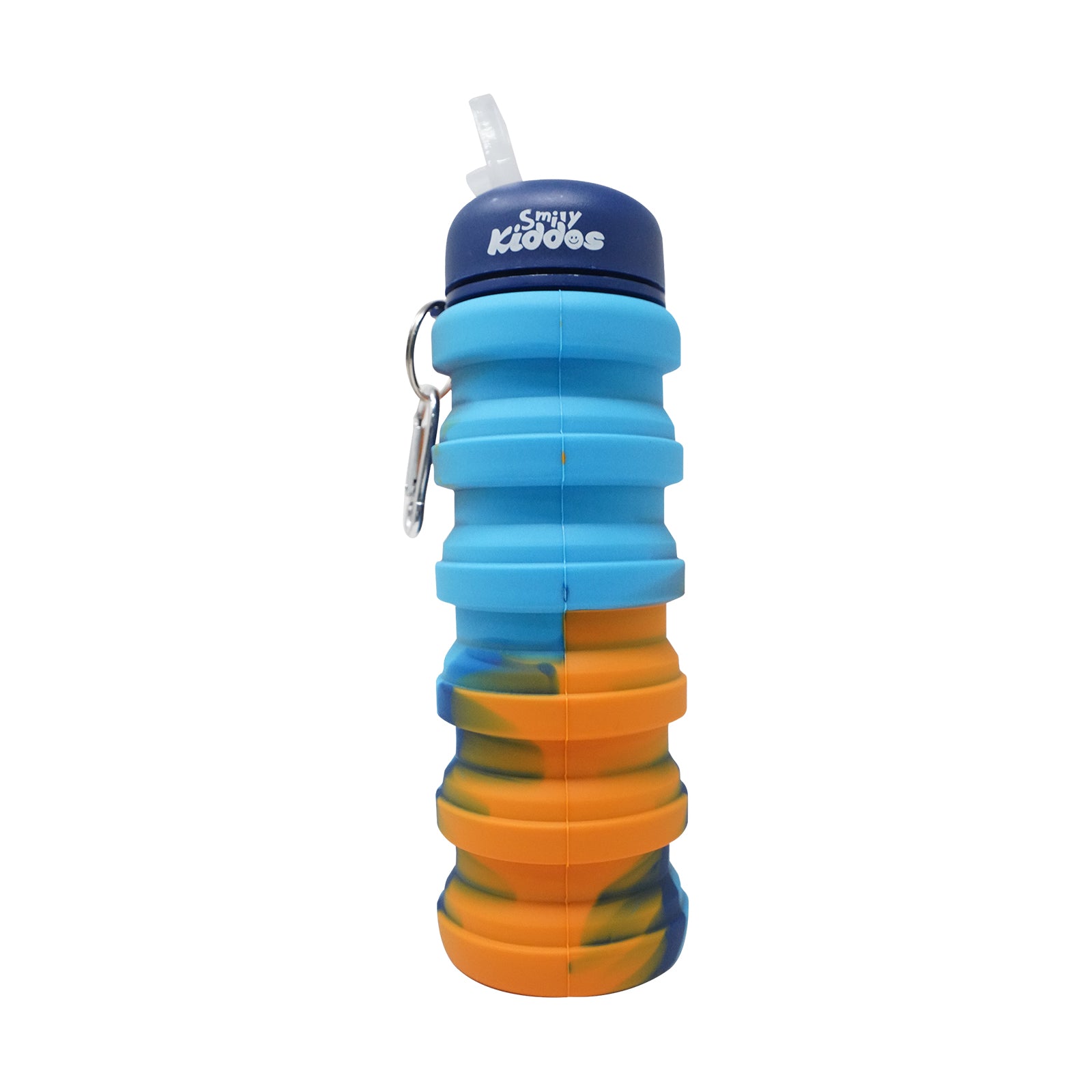 Smily Kiddos Collapsible Silicone Water Bottle – Camouflage Orange 550 mL