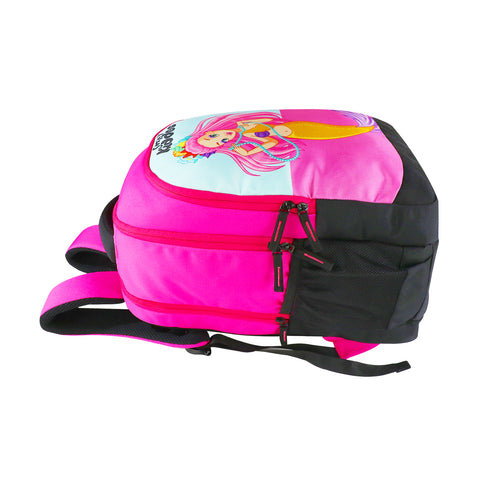 Image of Smily Kiddos 29 Ltrs Junior School Bag  - Mermaid Theme - Dark Pink LxWxH :45 X 33 X 20 CM