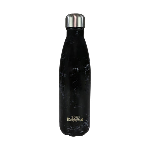 Image of Smily Kiddos 500 ML Stainless Steel Water Bottle -  Marble Print Black
