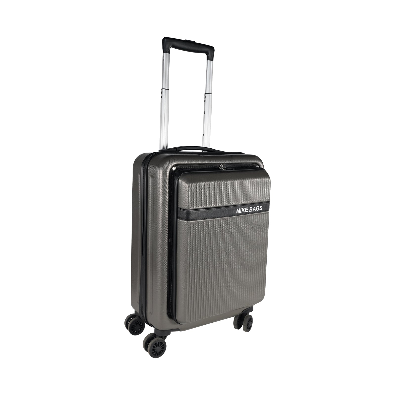 Mike Nova Hard Case Trolley Bag – Sleek Grey (39 Litres)