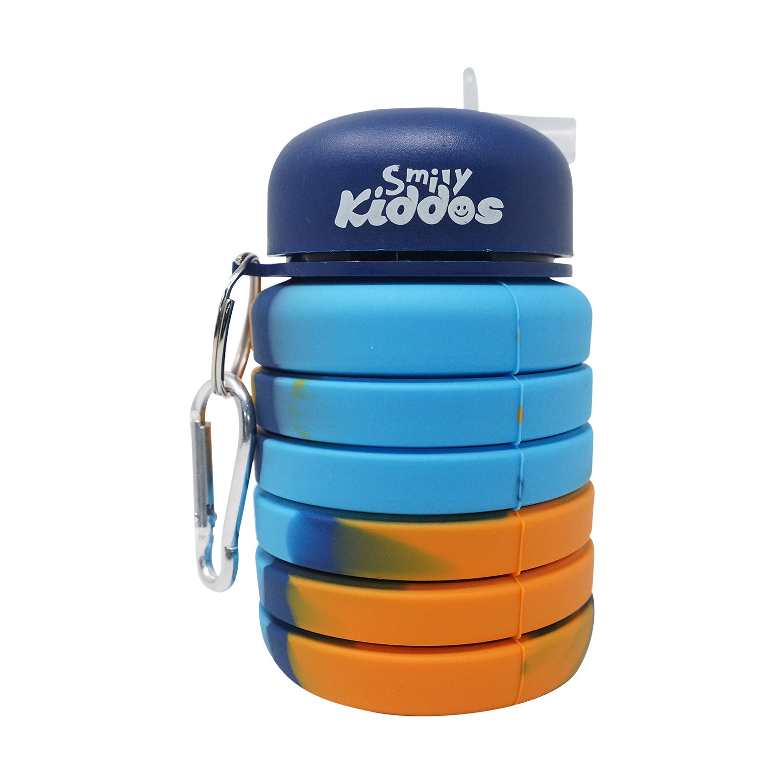 Smily Kiddos Collapsible Silicone Water Bottle – Camouflage Orange 550 mL