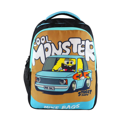 Image of MIKE BAGS Junior School Bag  -  Racing Monster  LxWxH : 42 X 30 X 12 CM