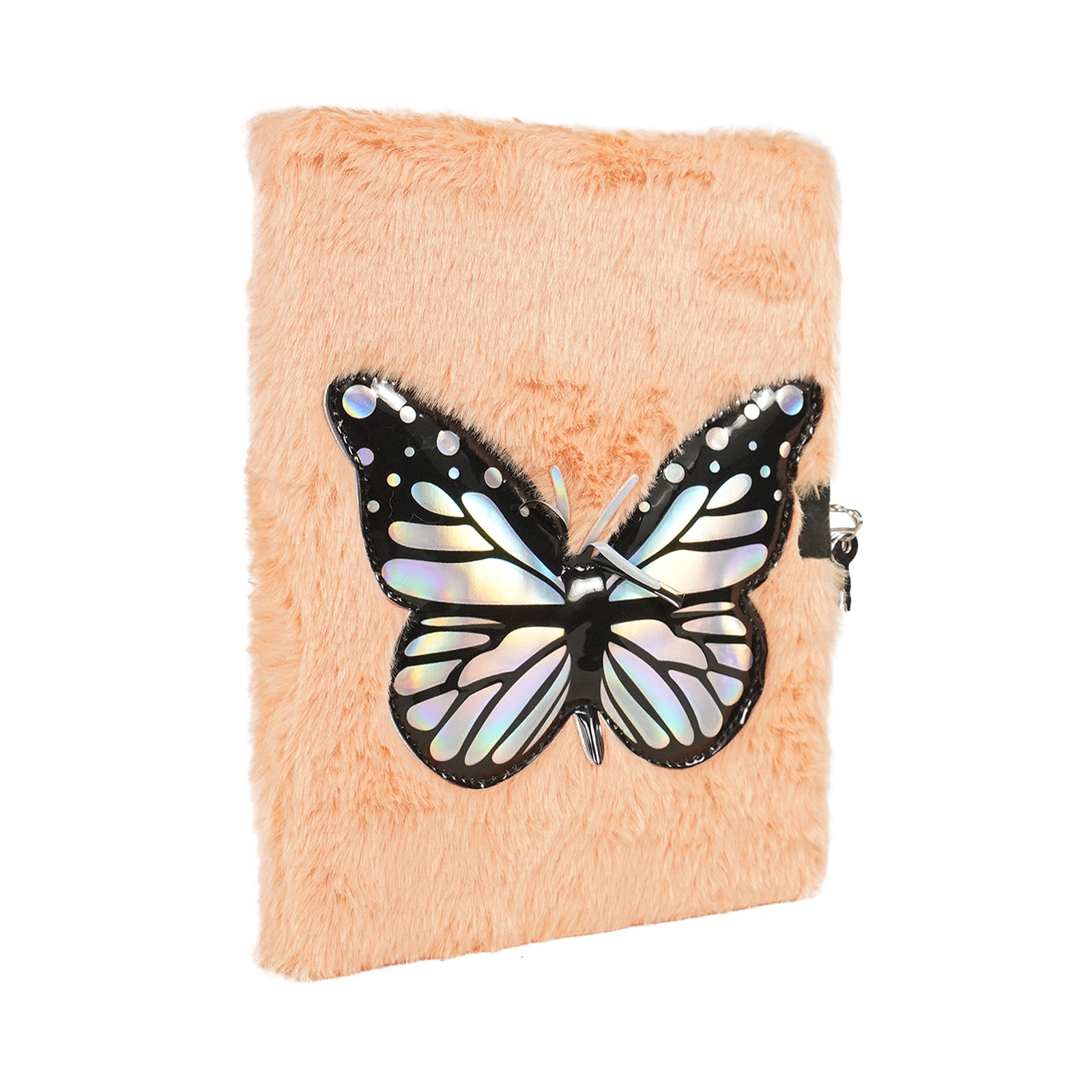 Smily Kiddos Butterfly Plush Lockable Notebook - Orange
