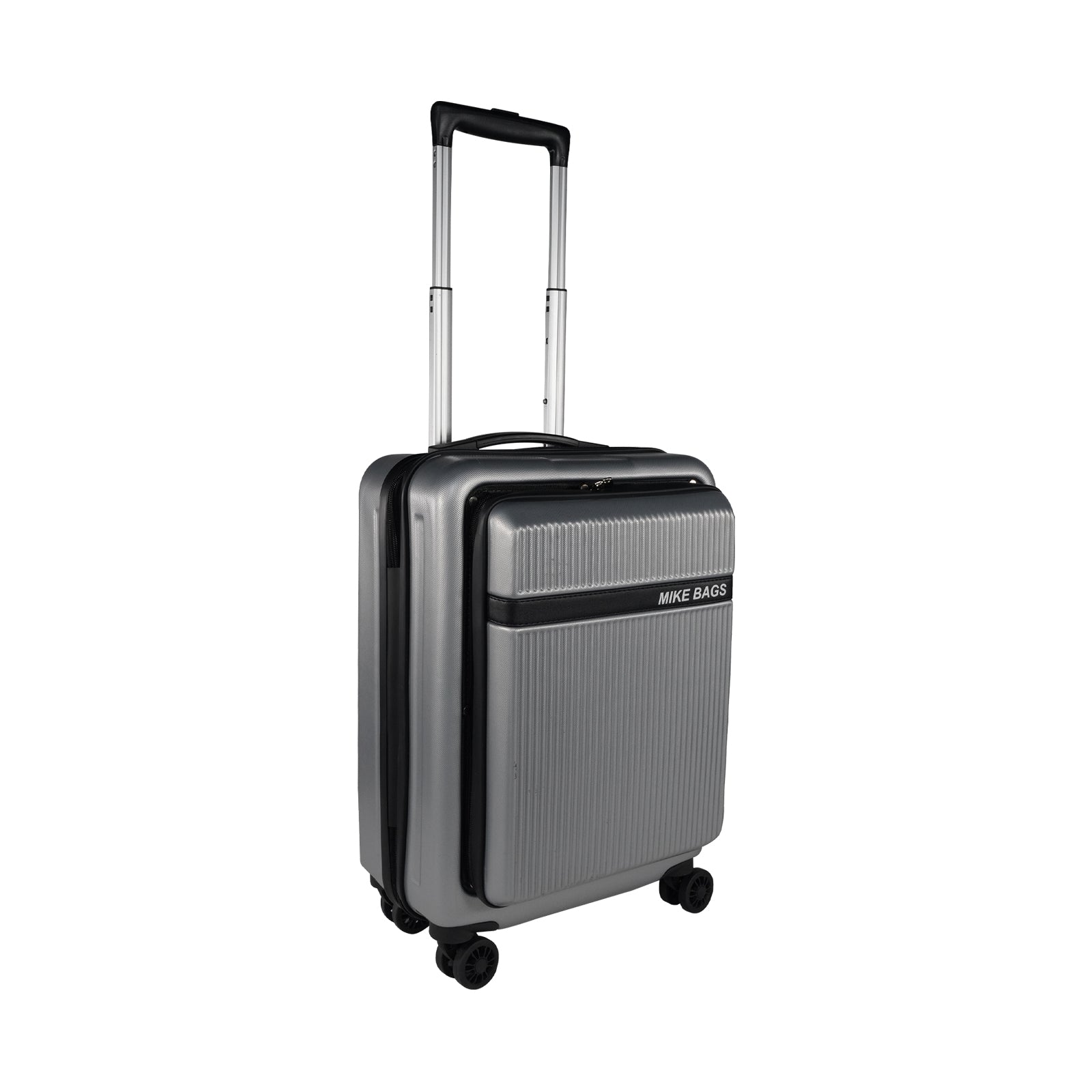 Mike Nova Hard Case Trolley Bag – Sleek Silver(39 Litres)