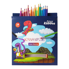 Smily Kiddos Erasable Plastic Color Pencils – Pack of 24