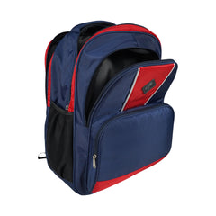 Mike Bags Vektro Backpack – Navy Blue & Red