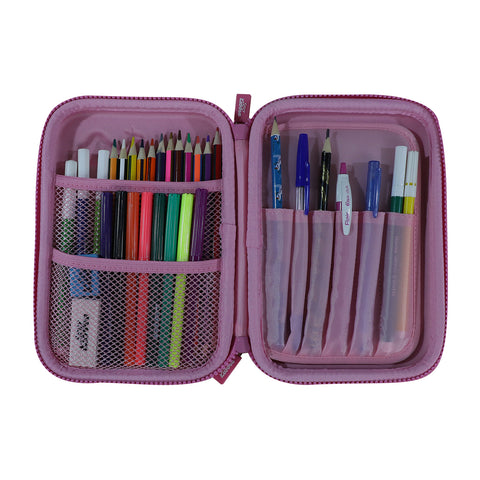 Image of Smily Kiddos Single Compartment pencil case v2 Kitty Theme Purple