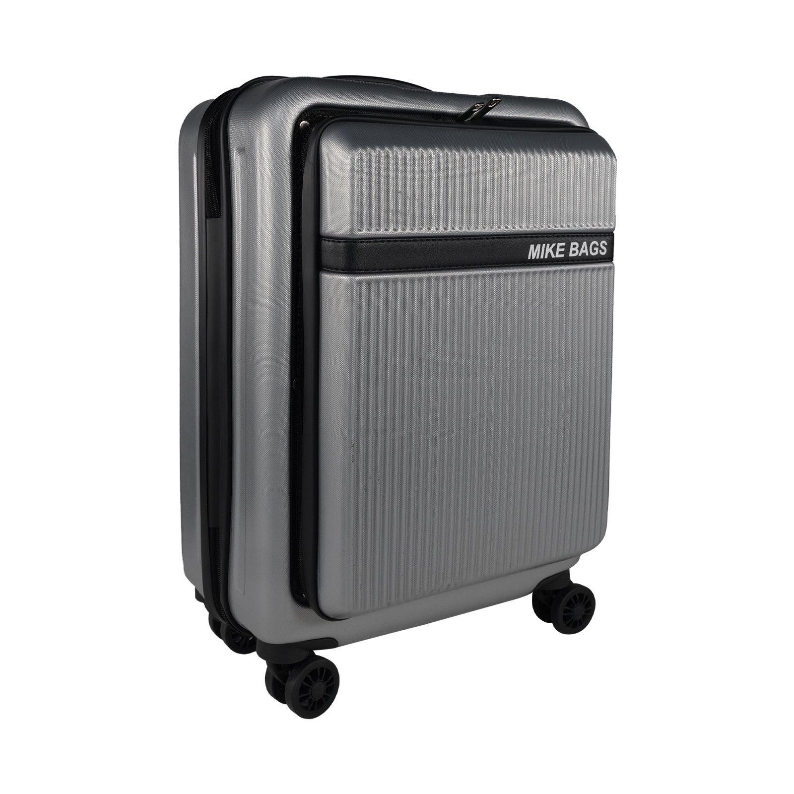 Mike Nova Hard Case Trolley Bag – Sleek Silver(39 Litres)