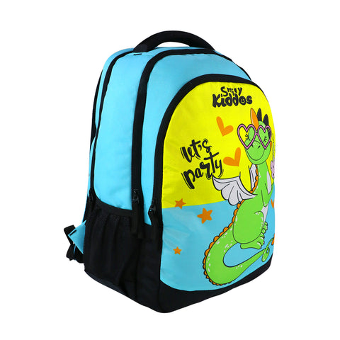 Smily Kiddos 29 Ltrs Junior School Bag  - Party Dragon-Yellow LxWxH :45 X 33 X 20 CM