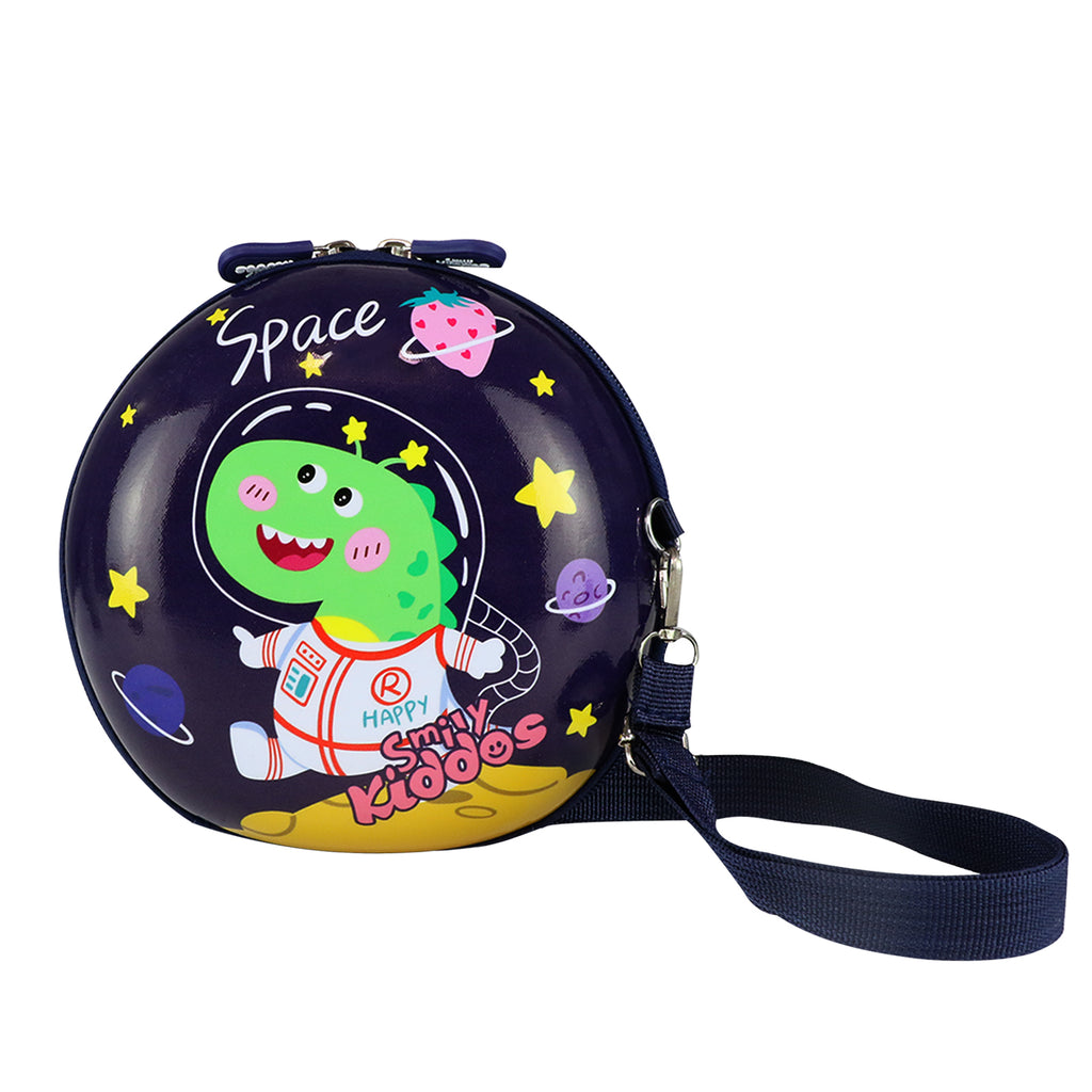 Smily Kiddos Eva Shell backpack - Space Dino theme Violet