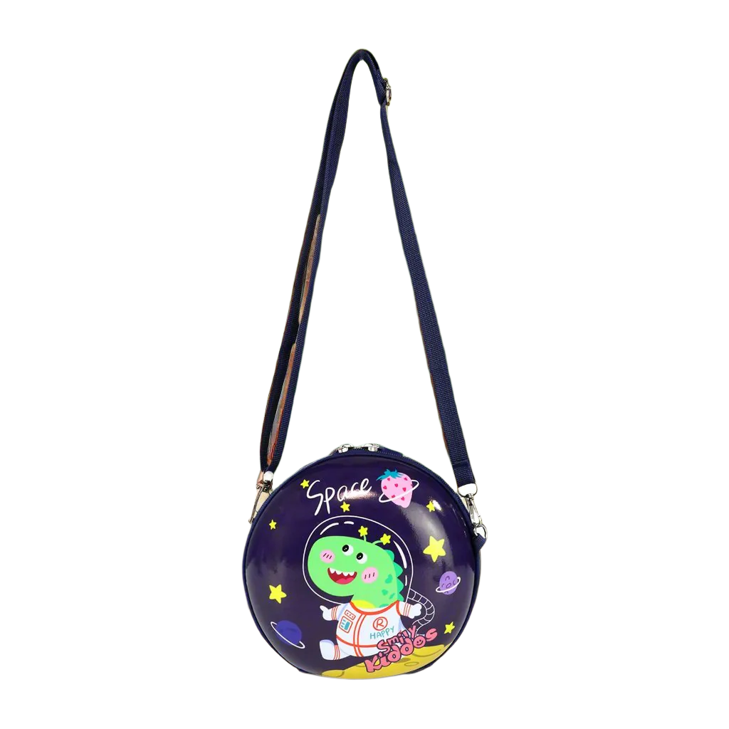 Smily Kiddos Eva Shell backpack - Space Dino theme Violet