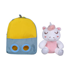 Smily kiddos Unicorn Plush Toy Backpack -Green