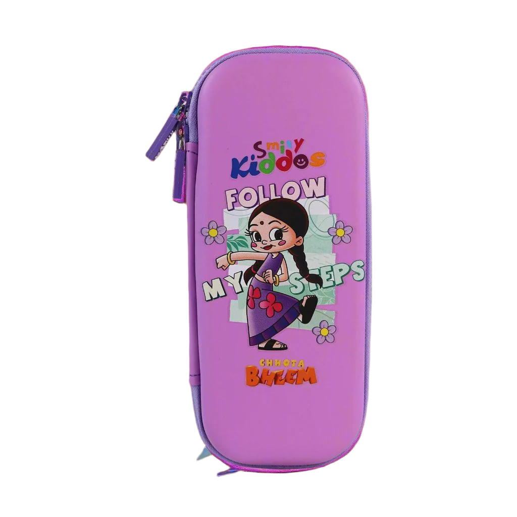 Smily Kiddos - Licensed Chhota Bheem  - Stylish & Spacious Hardtop EVA Pencil Case  Chutki follow My Steps - Purple