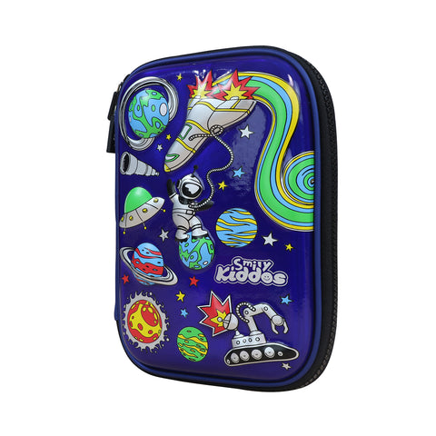 Image of Smily Kiddos Single Compartment pencil case v2 Space Theme Blue