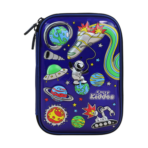 Image of Smily Kiddos Single Compartment pencil case v2 Space Theme Blue