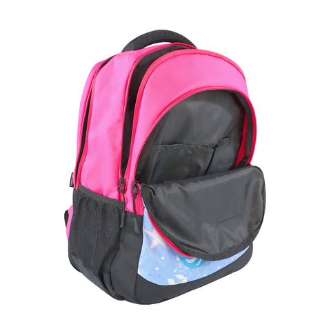 Image of MIKE BAGS 29 Ltrs Junior School Bag  - Mermaid Theme - Dark Pink  LxWxH :45 X 33 X 20 CM
