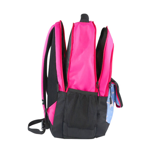 Image of MIKE BAGS 29 Ltrs Junior School Bag  - Mermaid Theme - Dark Pink  LxWxH :45 X 33 X 20 CM