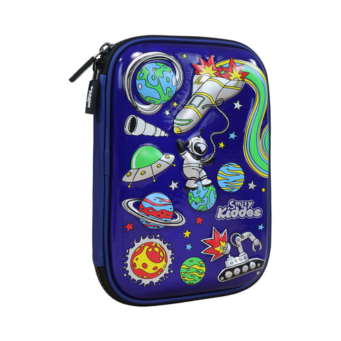 Image of Smily Kiddos Single Compartment pencil case v2 Space Theme Blue