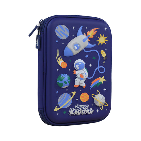 Image of Smily Kiddos Single Compartment pencil case v2 Space planets Blue