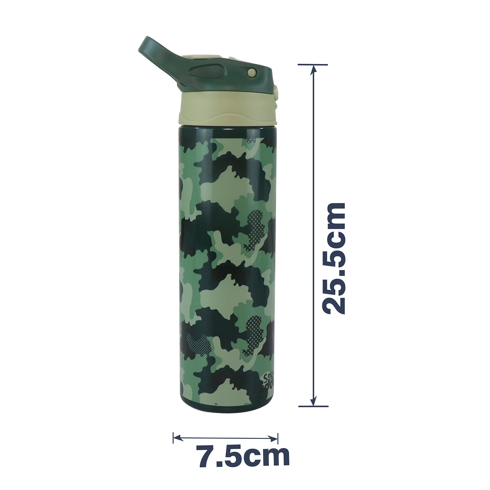 Smily Kiddos Insulated Water Bottle 600ml - Camo Theme Green
