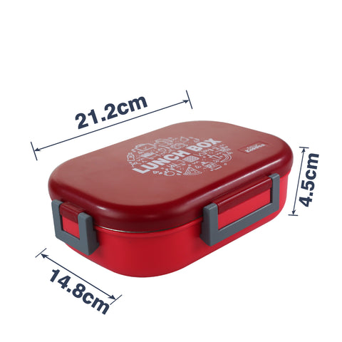 Image of Smily kiddos Stainless Steel Pan Cake Theme Lunch Box - Purple  3+ years