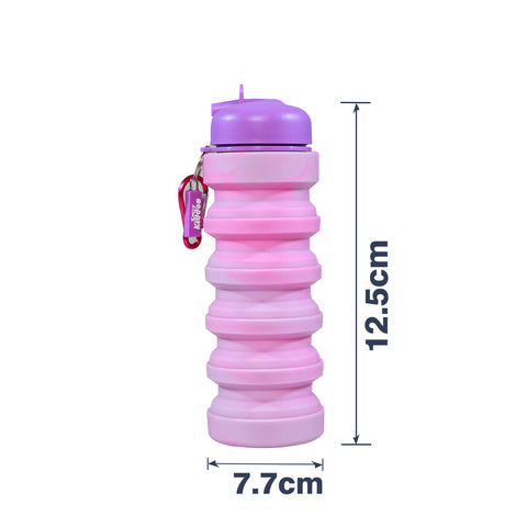 Image of Smily kiddos silicone Purple and Pink Water Bottle