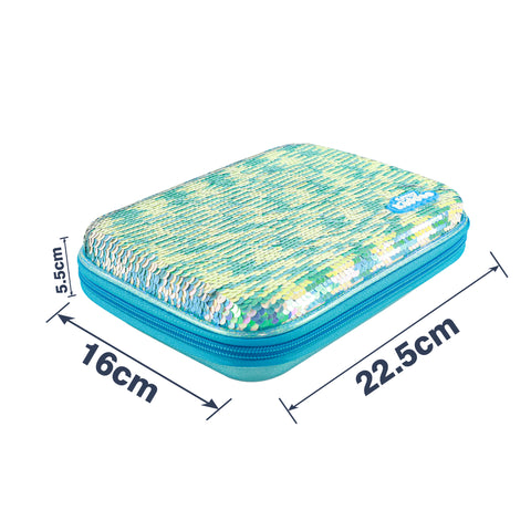 Image of Smily kiddos Bling pencil case Rain Bow unicorn Light Blue