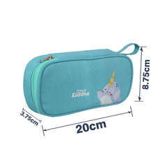 Smily Kiddos Zipper Pencil Pouch Narwhale Light Blue
